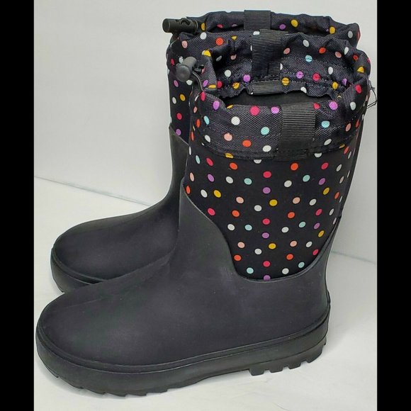 Cat & Jack Shoes New Cat Jack Black Robbie Winter Boot Polka Dots Poshmark